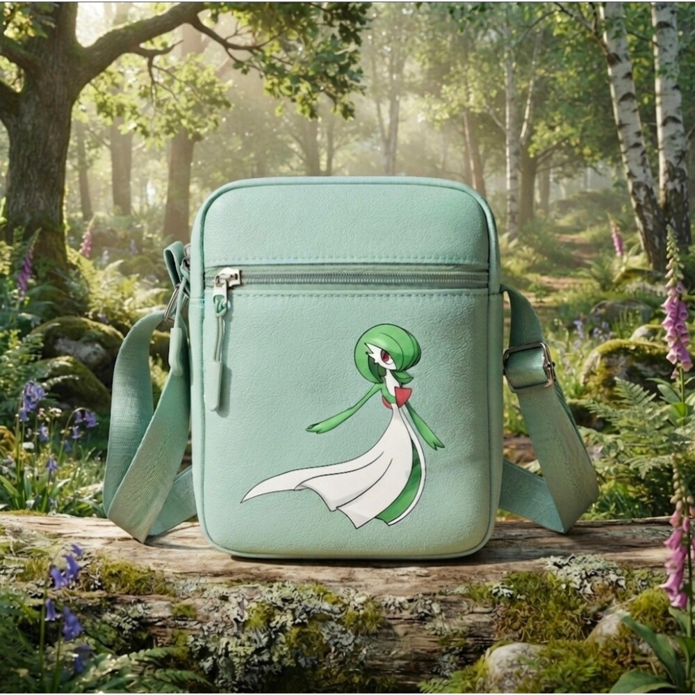 Pokémon Gardevoir Canvas Crossbody Bag – Mint Green Shoulder Bag